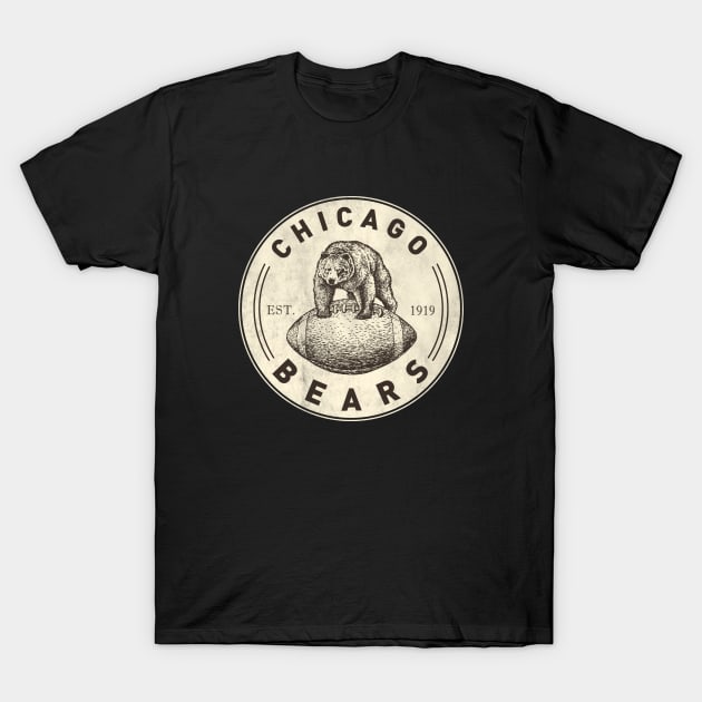 Vintage Chicago Bears 1 by Buck Tee T-Shirt by Buck Tee